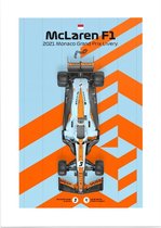 McLaren F1 Monaco Grand Prix 2021 Top Livery,  - Foto op Forex - 90 x 120 cm