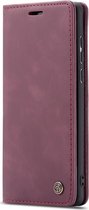 Samsung Galaxy A71 Hoesje - Caseme - Serie - Kunstlederen Bookcase - Rood - Hoesje Geschikt Voor Samsung Galaxy A71
