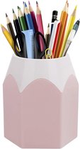 bureau organisator BRIEVENBAK - ZINAPS  Cute Potlood pennenhouder Pen Doos Pen Cup Desk Organizer Plastic Pink