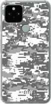 6F hoesje - geschikt voor Google Pixel 5 -  Transparant TPU Case - Snow Camouflage #ffffff