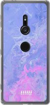 6F hoesje - geschikt voor Sony Xperia XZ2 -  Transparant TPU Case - Purple and Pink Water #ffffff