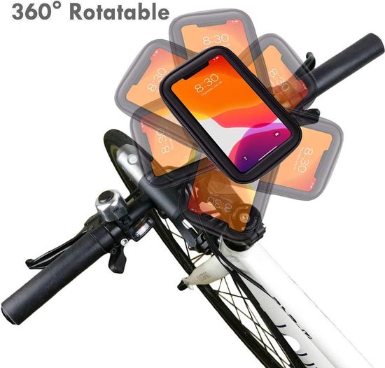 Support de téléphone pour vélo, étanche, universel, adapté aux téléphones jusqu'à 16,5 cm (6,5 pouces), Fietshouder sur le volant support de téléphone moto