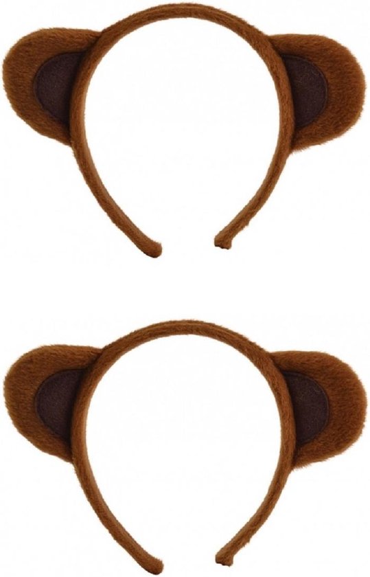 2x stuks beren verkleed oren diadeem - Carnaval dieren pakjes accessoires |  bol.com