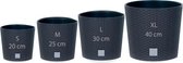 Pak 4 ronde potten Prospeplaster 4,7x8,7x15,3x37.65 cm Ronde van plastic in antracietkleur met aanbetaling