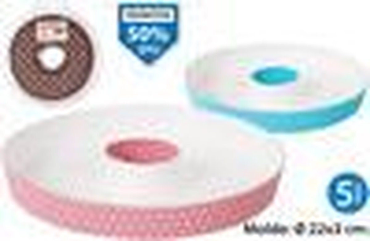 Set 5 mallen Savarin Savarin Round Disposable - Diverse kleuren