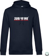 Subprime - Heren Hoodies Hoodie Stripe Navy - Blauw - Maat M