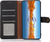 Sony Xperia 5 III Hoesje RFID Portemonnee Book Case Echt Leer Zwart