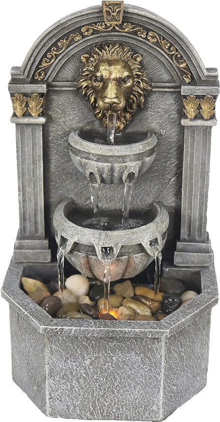 Klein waterornament - Assorti van 2 - 30cm hoog - Polystone