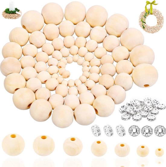 CarpenterC 500 stuks 6mm prachtige natuurlijke ronde gepolijst rozenhout losse kralen voor sieraden maken DIY handgemaakte ambachten