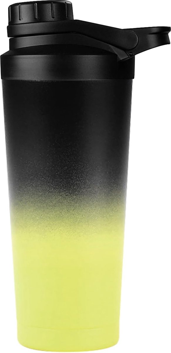 Goedkoopste Inovra ® Dubbelwandige Roestvrijstalen Shakerfles voor Eiwitten en Sportdranken, 750 ml, Met Zeef en Isolatie