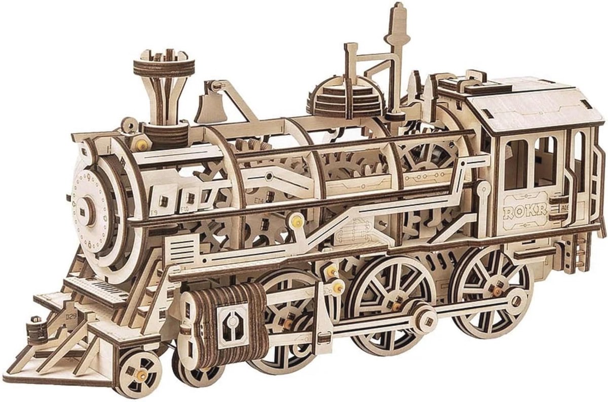 Houten 3D Puzzel Locomotief Modelbouw