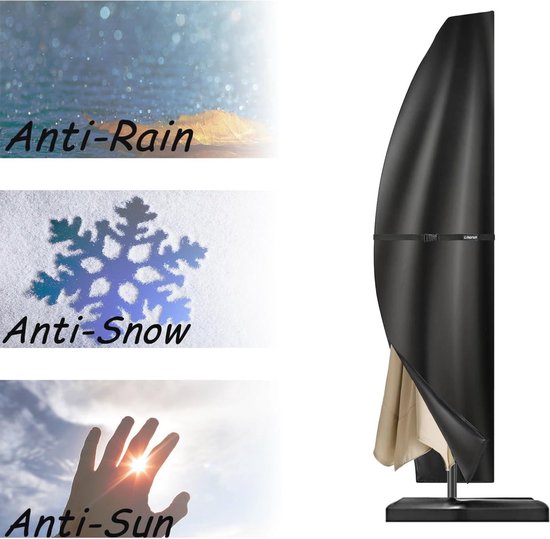 Waterdichte Beschermhoes voor Parasol 2 tot 4 m - UV-bestendig en Weerbestendig — afbeelding 4