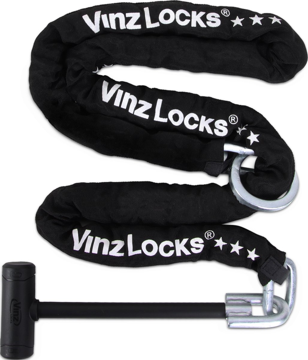 VINZ Ophir SCM Kettingslot / Bootslot 200cm - Goedgekeurd Verzekering - 2 meter Lang