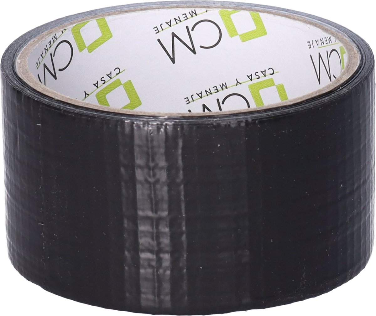 CM Duct tape - zwart - 1x rol- 48mm x 10m - binnen/buiten