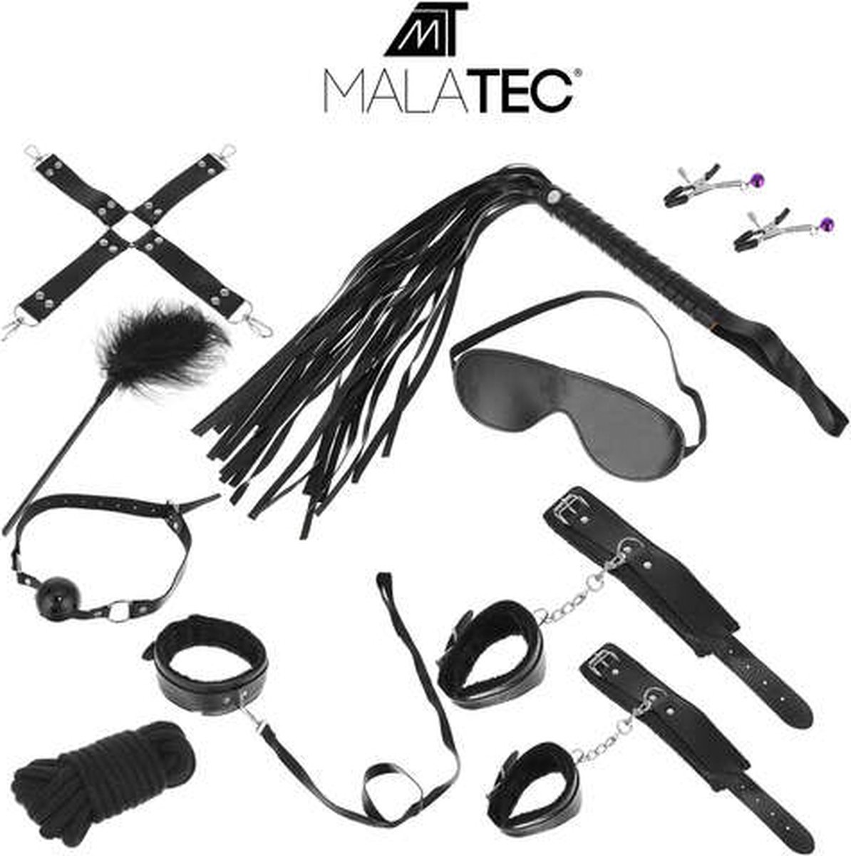 Goedkoopste Erotische accessoires - set - zwart - bondage - bdsm