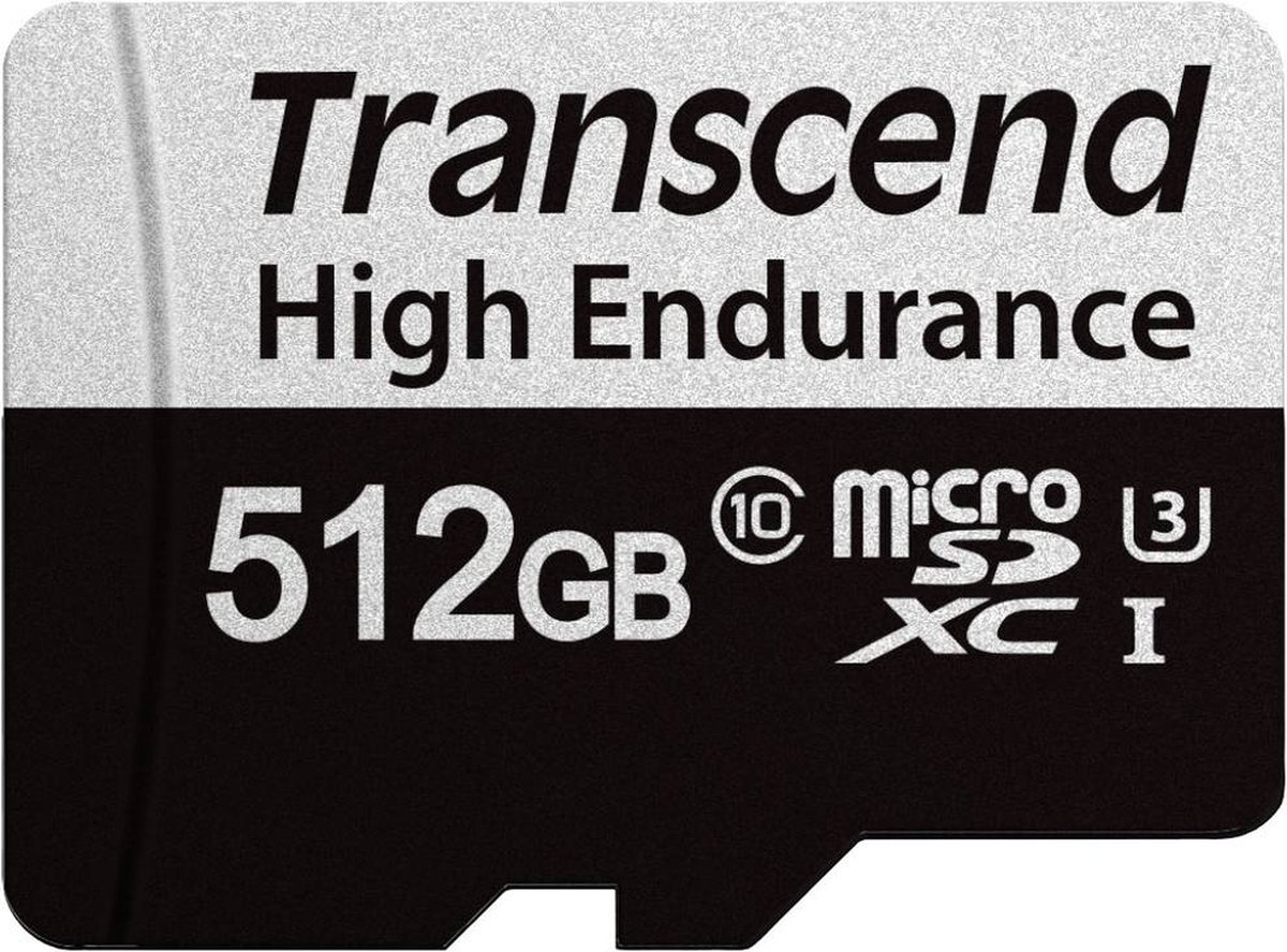 Transcend USD350V microSD-kaart – 512 GB – UHS-I, Class 10, v30 Video Speed Class