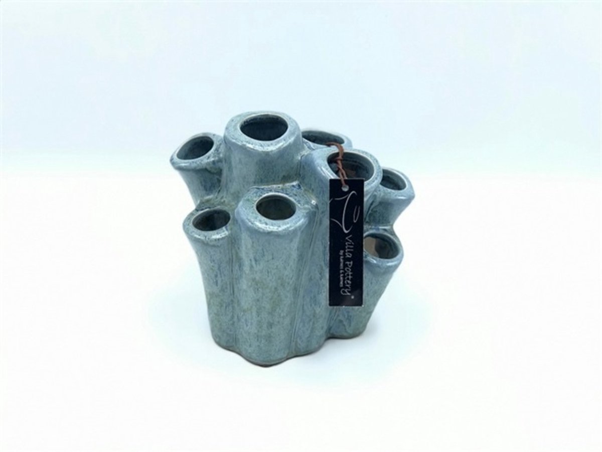 Villa Pottery Licht Blauwe Vaas Evi D18xH17