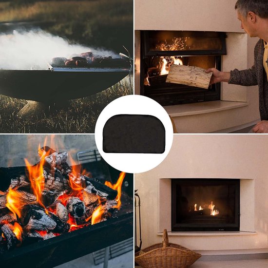 MeYuxg Vuurvaste haardmat 106 x 61 cm, vuurvaste mat voor binnen, vuurvaste onderlegger voor kachel, vuurvaste mat voor kachel, vuurvaste mat voor houtkachel ter bescherming van de vloer tegen