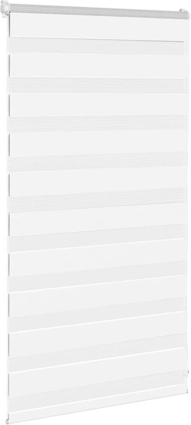 Zebra vidaXL 70 x 100 cm, largeur du tissu 65,9 cm, polyester blanc - Zebra zèbre - Zebra Stores vénitiens Zebra - Store enrouleur double
