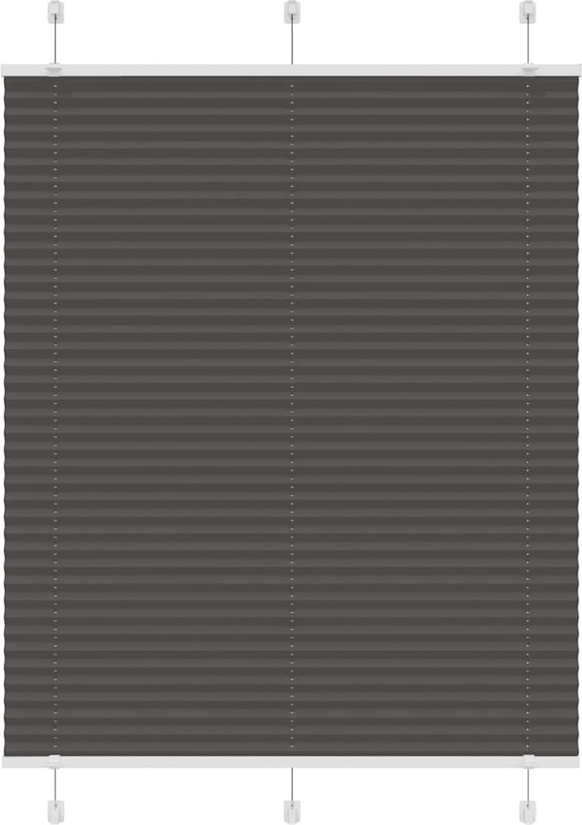 vidaXL - Plissé - rolgordijn - 110x100cm - stofbreedte - 109,4cm - polyester - zwart