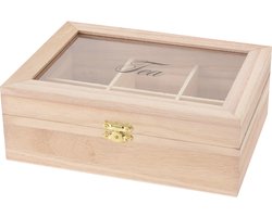 Theedoos hout 6-vaks