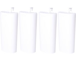 Gondol Radiatorbak luchtbevochtiger - 8x - waterverdamper - wit - kunststof - 22 x 9 cm
