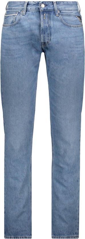 Jean Replay bleu clair pour homme. Le devant est visible.