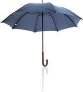 Parapluie Automatique Gris Anthracite, Poignée en Chêne | DESS