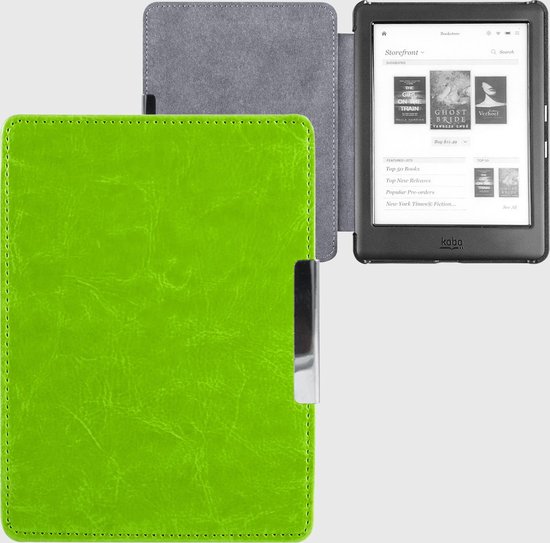 Lunso Geschikt voor Kobo Glo / Glo HD / Touch 2.0 hoes (6 inch) - sleepcover - Groen van Lunso — afbeelding 5