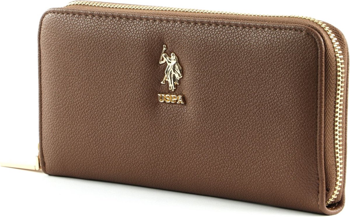 U.S. POLO ASSN. Portemonnee New Jones Zip Around Wallet Brown Bruine