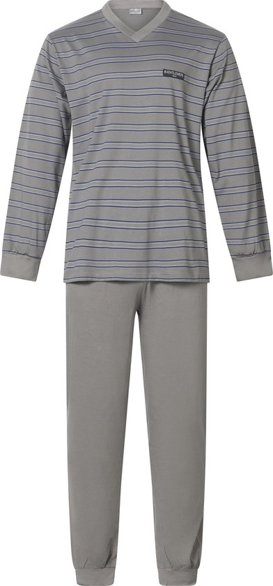 Gentlemen - heren pyjama 114237 - all season - grijs - V-hals - maat M