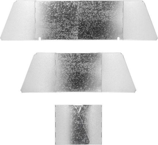 ProPlus Windvrij Kookscherm - 70x32cm - 3 delig - Aluminium - Inclusief zuignappen - Anti-spatscherm - Vlambeveiligers - Campingscherm - Gasbrandschild - Warmtebeheerscherm - Buitenkeuken – Campingaccessoires — afbeelding 5