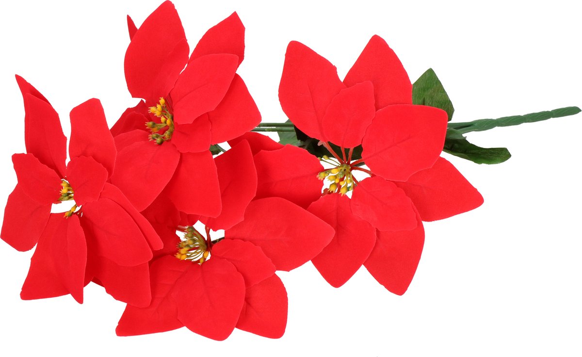 Springos Kunstbloem - Kunststof - Rood - Boeket