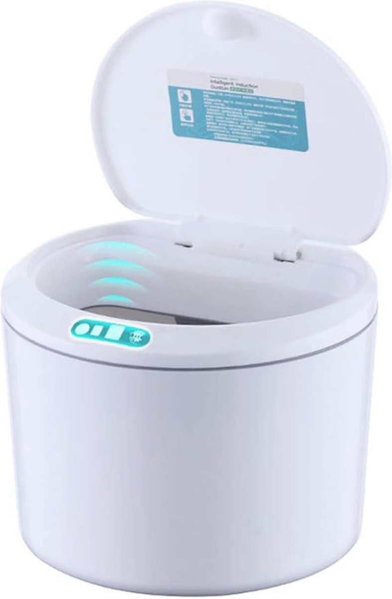 Goedkoopste Mini Emmer met Deksel - Draagbare 3 Liter Prullenbak met Bewegingssensor voor Thuis en Kantoor