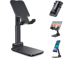 Knaak Telefoon / Tablethouder - Opvouwbaar - Verstelbaar - Telefoonhouder - Zwart