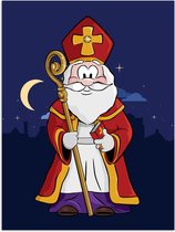 Affiche Sinterklaas decoration - Saint - Staff - 90x120 cm