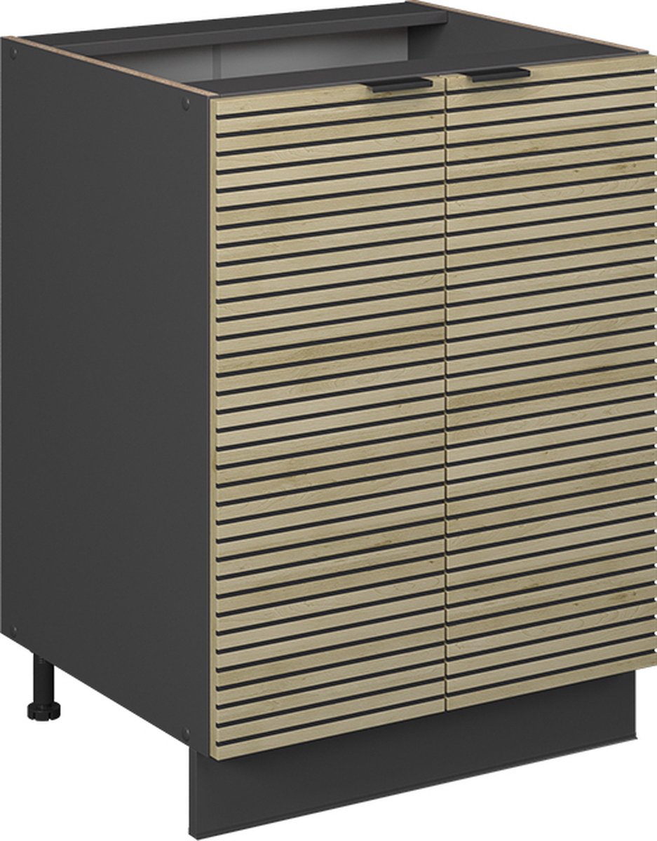 Vicco Fame-Line Keukenonderkast – 60 cm zonder werkblad Eiken paneel Eiken paneel/Antraciet