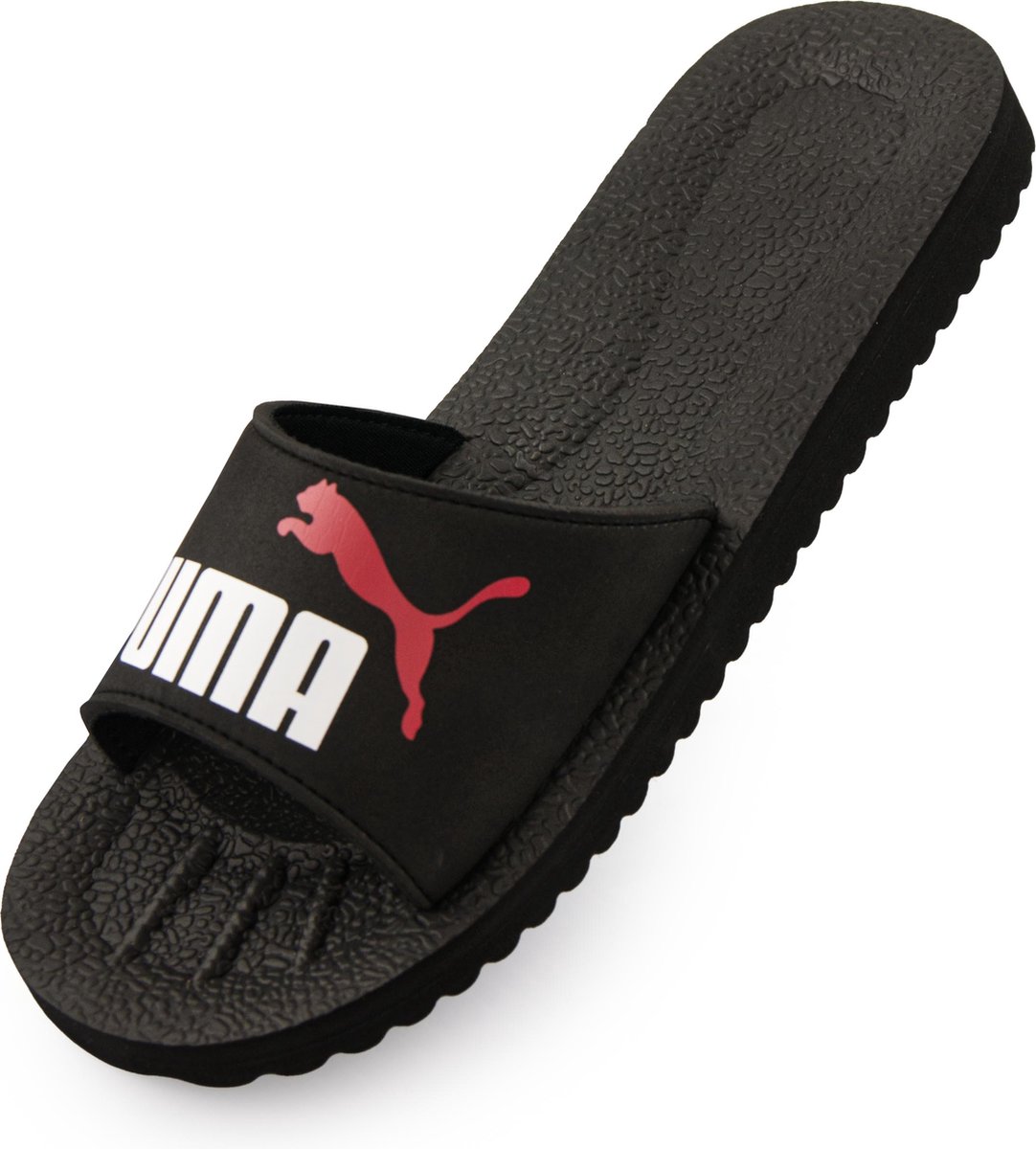 Puma Purecat Slide -witte Slippers Zwart