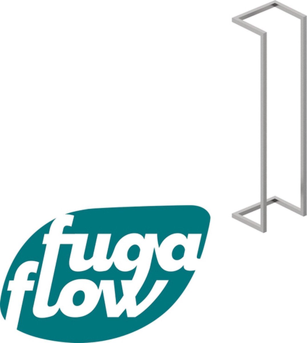 FugaFlow Efficiente Acces Handdoekrek - 95x25x20cm - geborsteld RVS