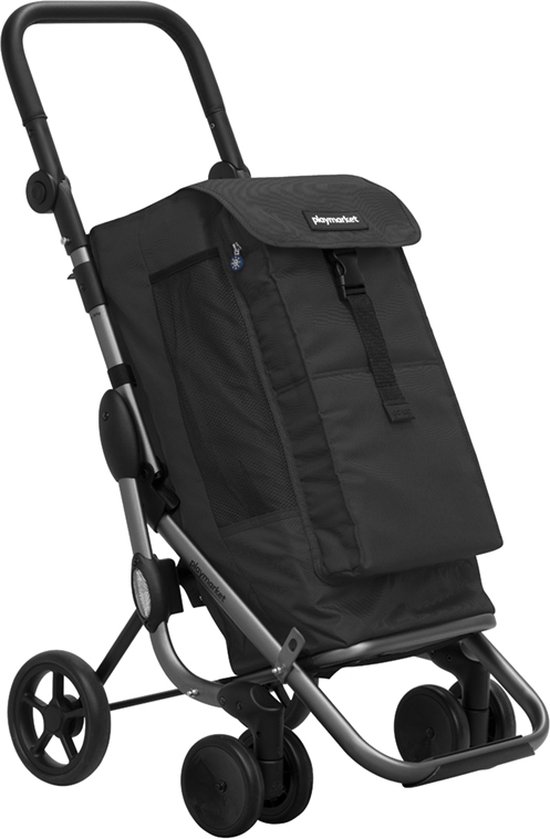 Playmarket Boodschappenwagen / Boodschappentrolley - Go Up Premium - Zwart