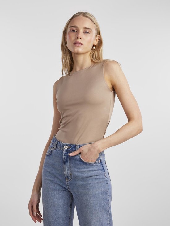 Pieces body hoge hals - Neja - L - beige