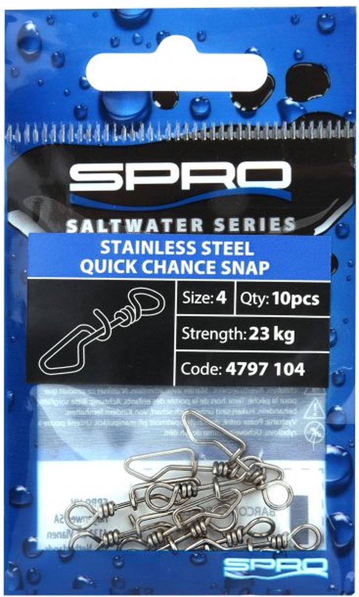 Spro SALT! Roestvrij Stalen Quick Change Snap Grijs 1