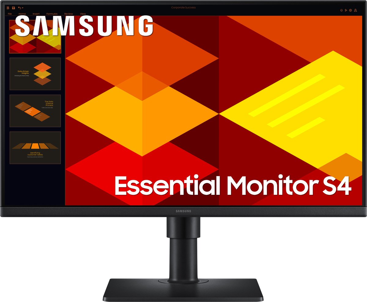 Samsung Essential Monitor S4 Ls24d402gauxen - 24 Inch 1920 X 1080 (full Hd) Ips-paneel In Hoogte Verstelbaar