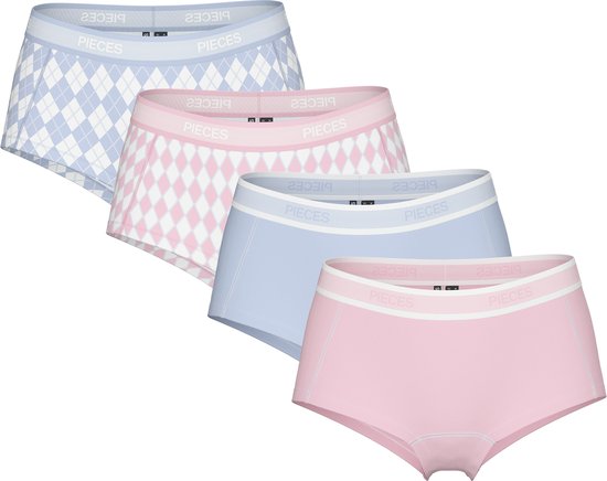 PIECES - PCLOGO LADY 4 PACK BC - Femme - Culottes