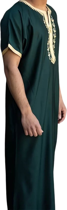 Vêtements islamiques Bovista - Djellaba Hommes - Vêtements musulmans - Caftan homme arabe - Alhamdulillah - Vert M