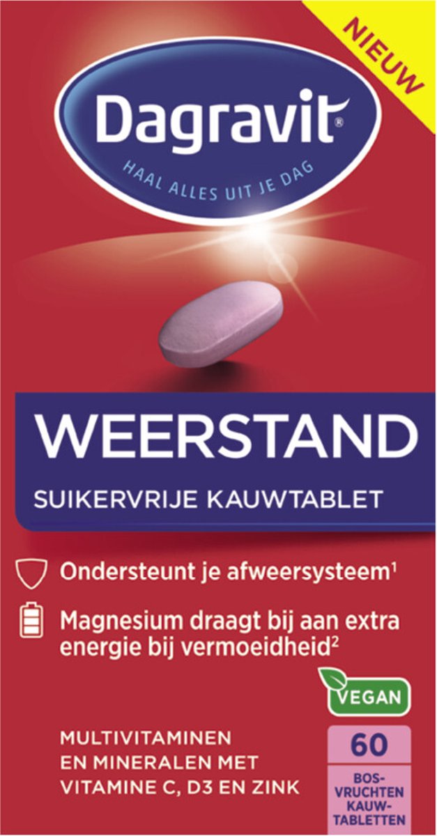 Dagravit Multivitaminen Weerstand - 3 x 60 kauwtabletten - Voordeelverpakking