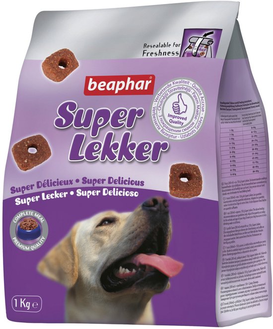 Beaphar Super Lekker Hond - Hondensnacks - Vlees 1 kg