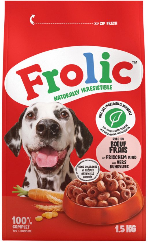 Frolic Compleet - Droogvoer Hondenbrokken - rund - 1.5 kg