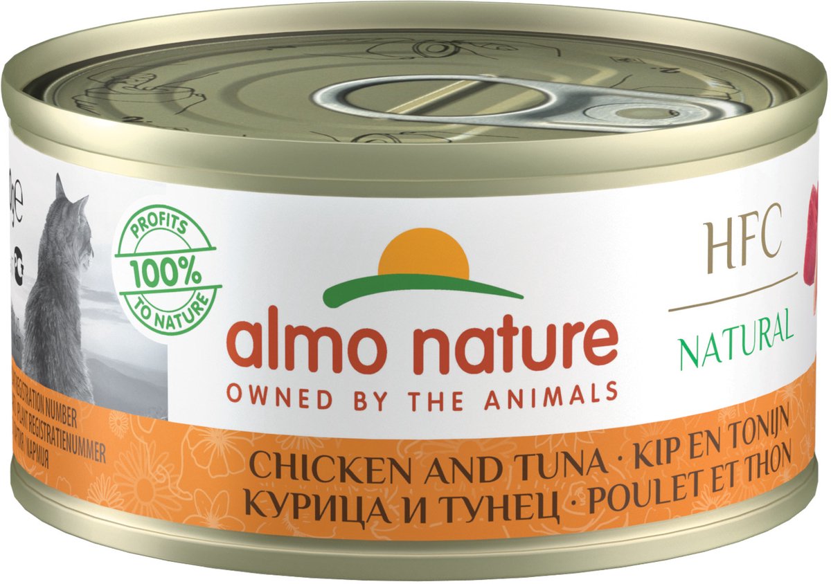Almo Nature HFC Natural Kattenvoer Nat Blikje Kip&Tonijn 70 gr