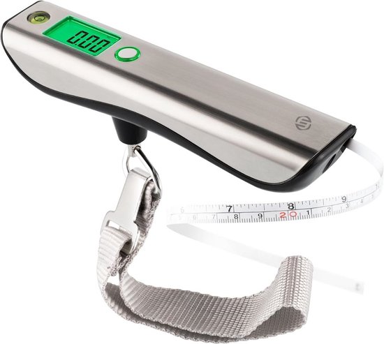 Travel Inspira Bagageweegschaal Voor Koffer, Reiskoffer Weegschaal 50KG 110lb Eenheidsconversie Draagbaar Digitale Reisweegschaal Met Lcd Scherm Het Wegen Van Spullen Huisdieren Zilver 3625052557